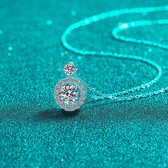 1 Carat Moissanite 925 Sterling Silver Necklace - Admiresty
