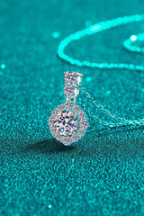 1 Carat Moissanite 925 Sterling Silver Necklace - Admiresty