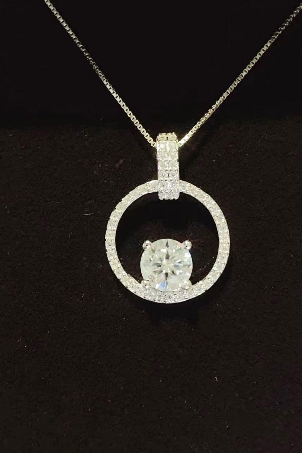 1 Carat Moissanite 925 Sterling Silver Necklace - Admiresty