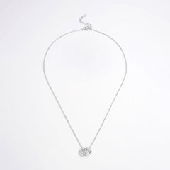 925 Sterling Silver Inlaid Zircon Heart Necklace - Admiresty