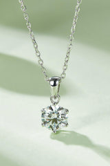 1 Carat Moissanite 925 Sterling Silver Necklace - Admiresty