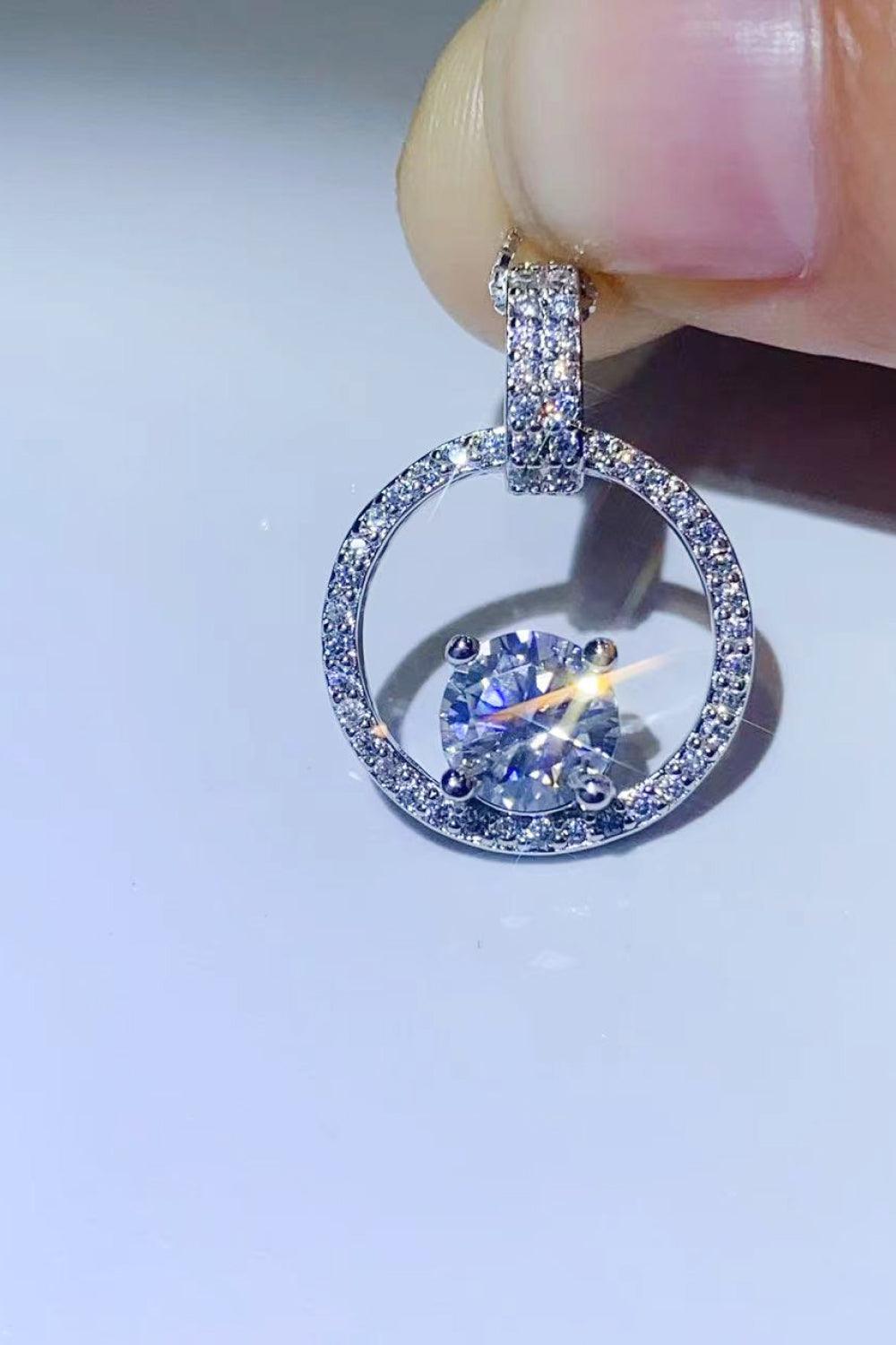 1 Carat Moissanite 925 Sterling Silver Necklace - Admiresty