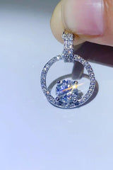 1 Carat Moissanite 925 Sterling Silver Necklace - Admiresty