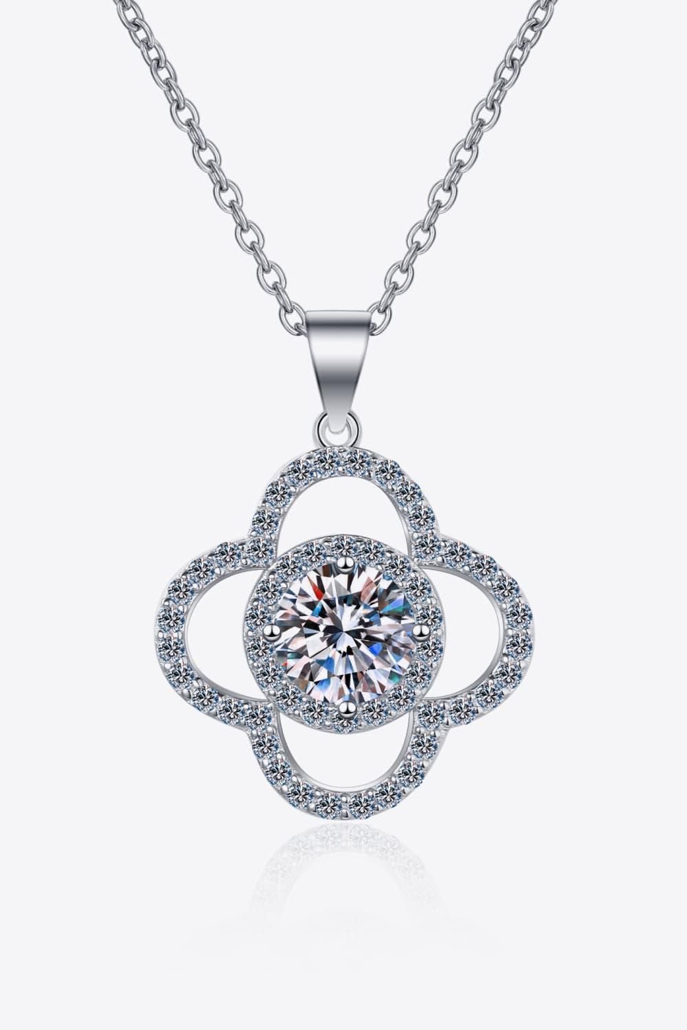 1 Carat Moissanite 925 Sterling Silver Necklace - Admiresty