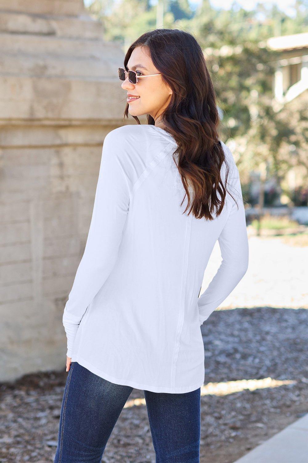 Basic Bae Full Size Round Neck Long Sleeve T - Shirt - Admiresty