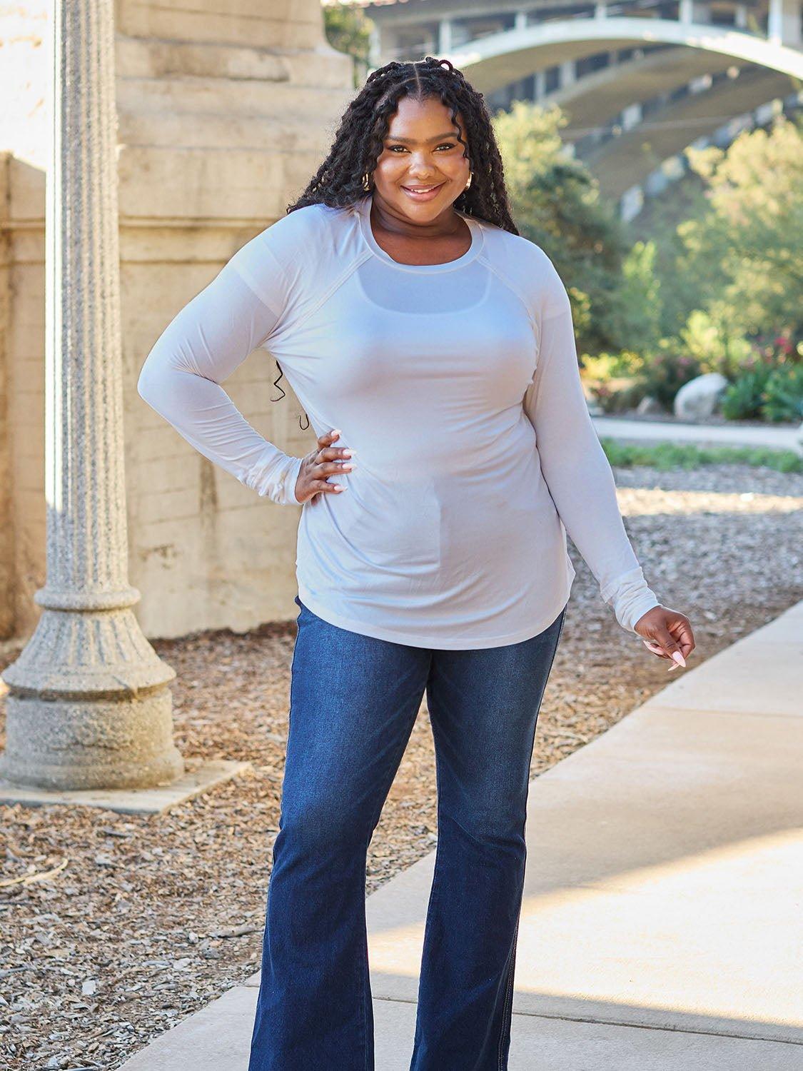 Basic Bae Full Size Round Neck Long Sleeve T - Shirt - Admiresty