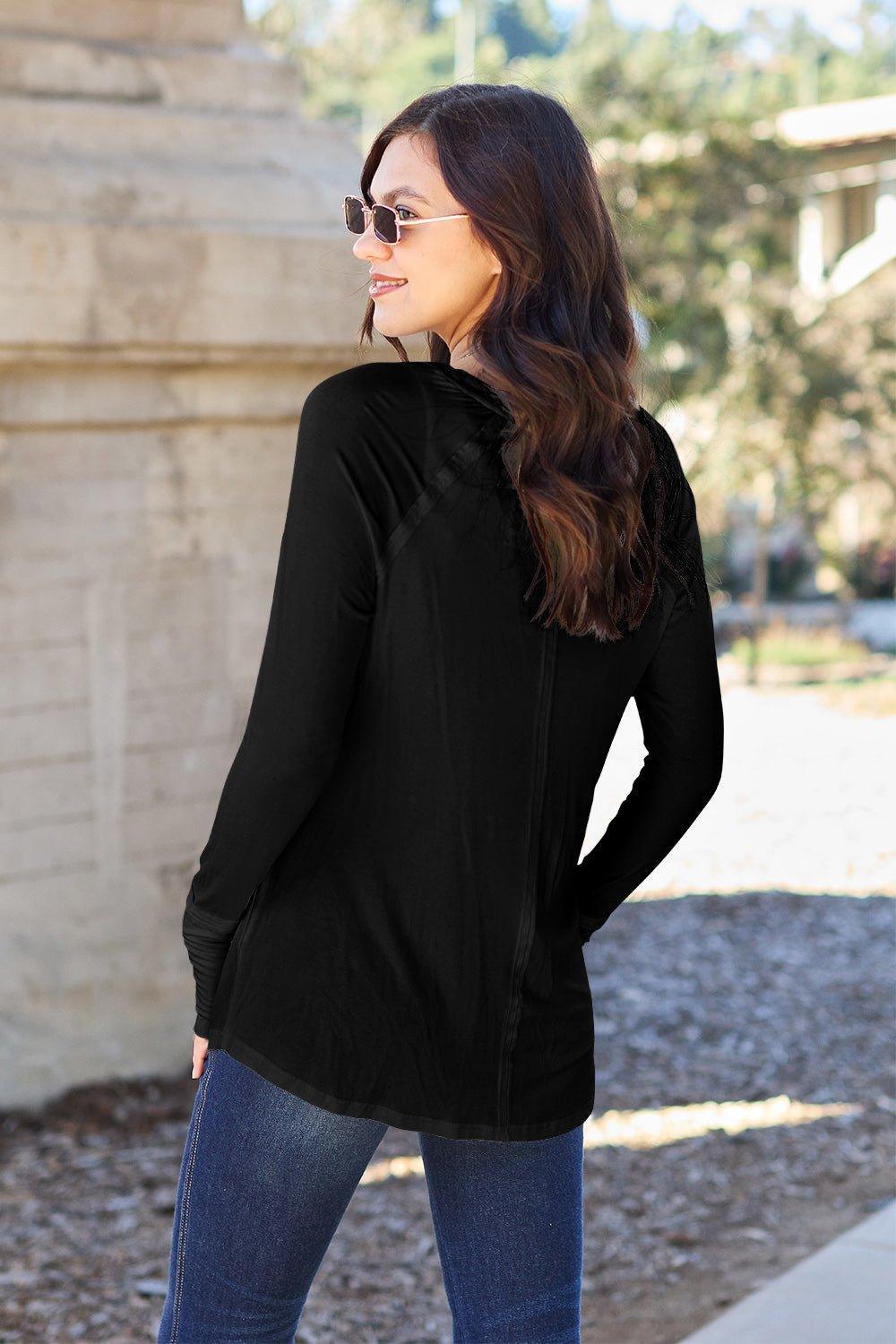 Basic Bae Full Size Round Neck Long Sleeve T - Shirt - Admiresty
