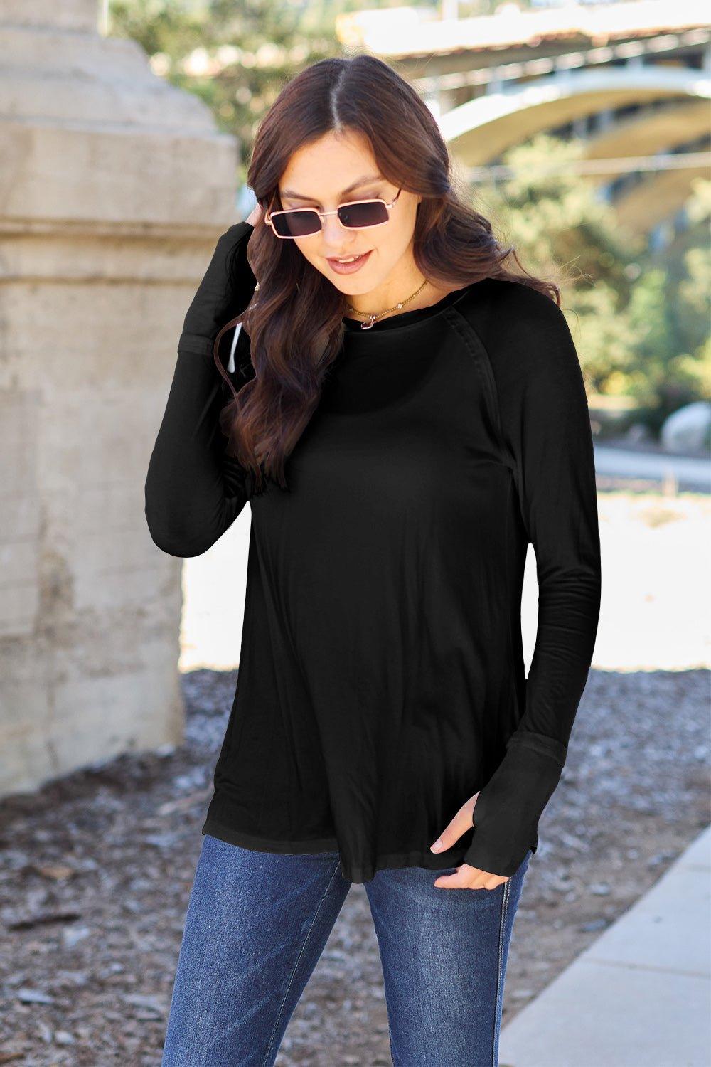 Basic Bae Full Size Round Neck Long Sleeve T - Shirt - Admiresty