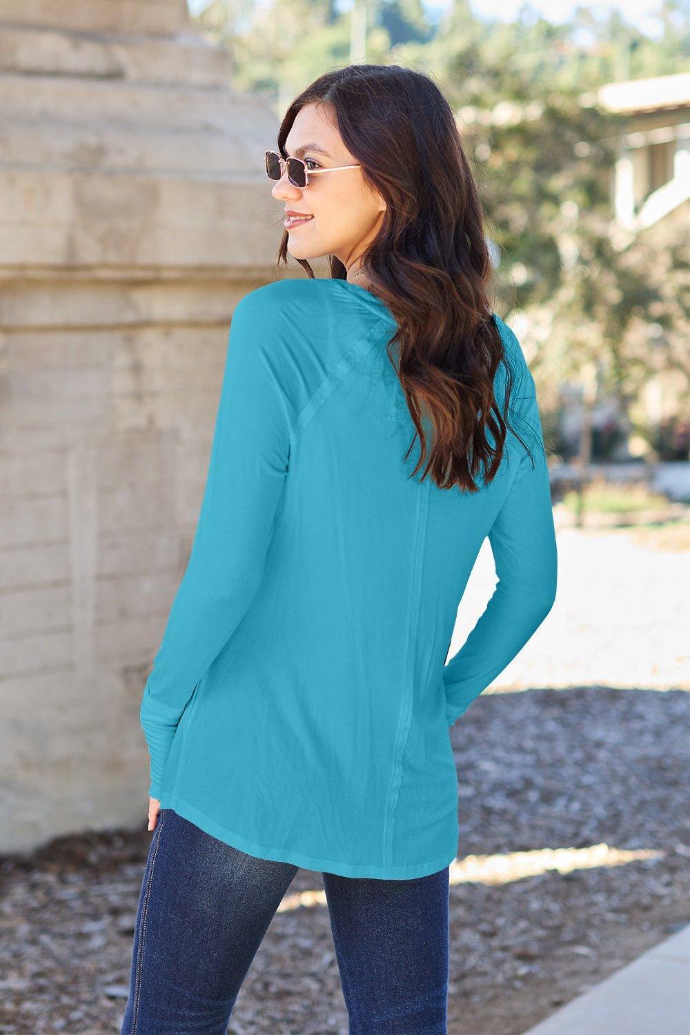 Basic Bae Full Size Round Neck Long Sleeve T - Shirt - Admiresty