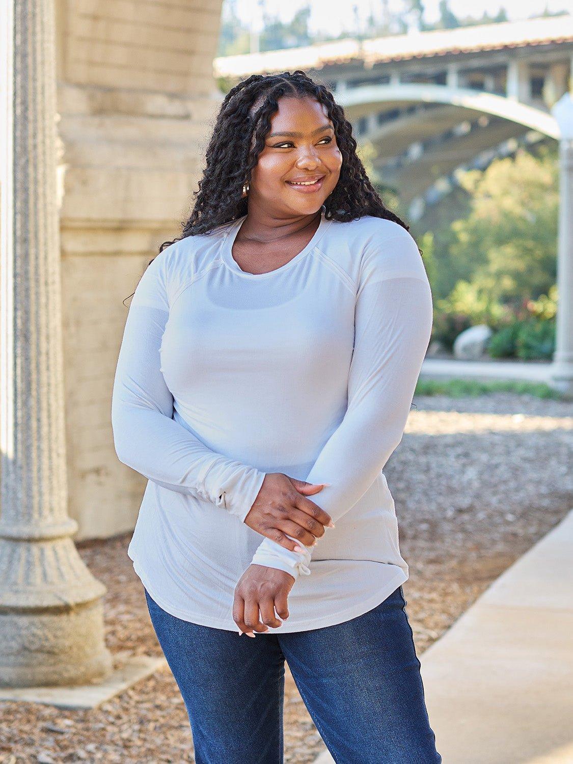 Basic Bae Full Size Round Neck Long Sleeve T - Shirt - Admiresty