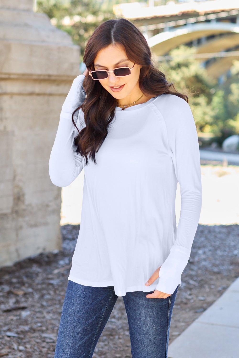 Basic Bae Full Size Round Neck Long Sleeve T - Shirt - Admiresty